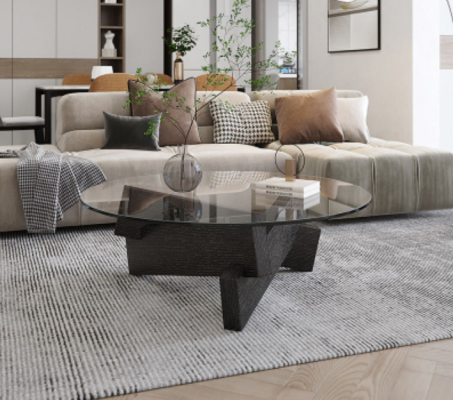 stolik kawowy Design Meble Luksusowy Nowy Czarny Nowoczesny Salon Drewno Szkło