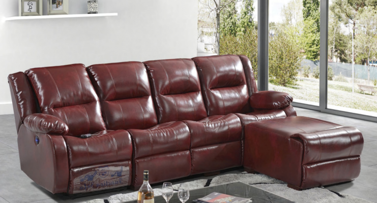 Sofa 4 miejsce do siedzenia Podkładka sztuczna skóra Żywy krajobraz Sofas Puf Luxury Meble Nowość