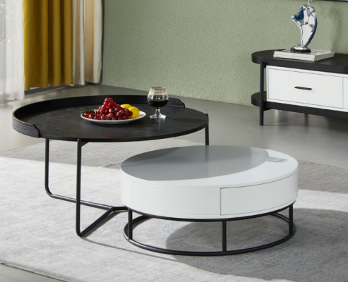 Kanapa Tabela Coffee Side Design Luksusowe Okrągłe stoły 2x Zestaw Modern New