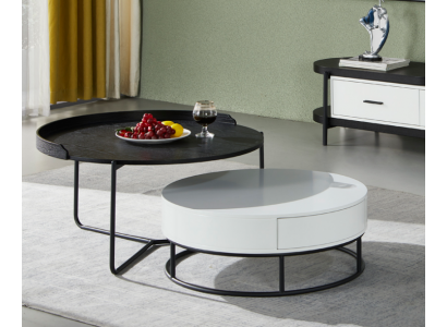 Kanapa Tabela Coffee Side Design Luksusowe Okrągłe stoły 2x Zestaw Modern New