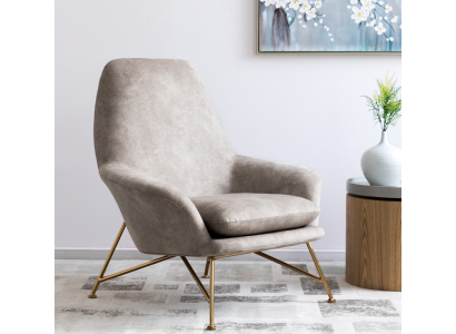 Fotel Design Luxury Włókienniczy Podkładka Ustawić Salon Szary Meble
