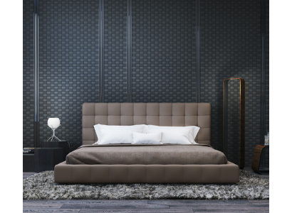Nowoczesna rama Luksusowy pokój do spania Łóżko Hotel Design Szary Pokój dwuosobowy