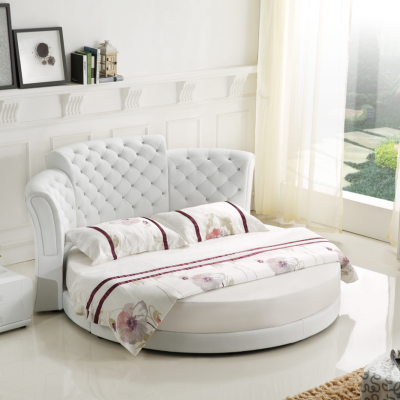 Okrągłe łóżko Luxury Chesterfield łóżka Sleep Pokój Podwójne łóżko 200x200 cm