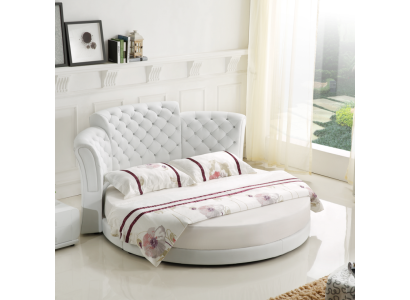 Okrągłe łóżko Luxury Chesterfield łóżka Sleep Pokój Podwójne łóżko 200x200 cm