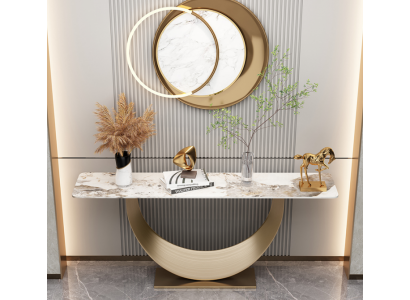 Konsole do Salonu Stolik Nowoczesny Design Meble Drewno Złoto Nowe