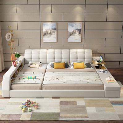 Design Łóżko Hotel Double Zgłoszenie Półka 180x200 Wielofunkcyjne łóżko Luxury