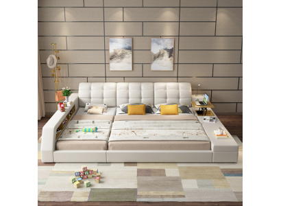 Design Łóżko Hotel Double Zgłoszenie Półka 180x200 Wielofunkcyjne łóżko Luxury