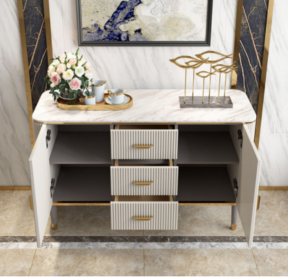 Design Meble Luksusowy Komody Komody Salon Nowoczesne Szare Drewno Nowe