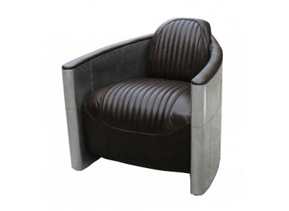 Sofa Aviator Fotel Couch club Lounge Aluminiowa Samolot Retro Prawdziwa skóra Vintage