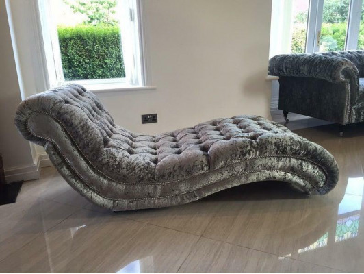 Chesterfield Szezlong Sofa Leżak Leżanka Relaks Leżaki Dekoracyjne Skóra