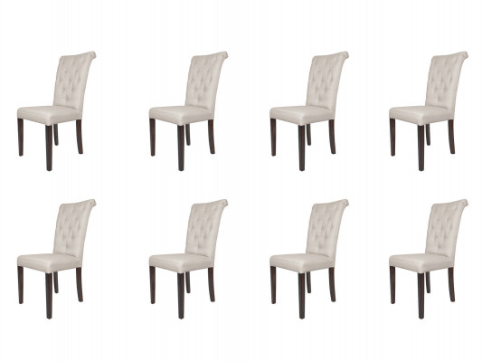 8x Krzesła Krzesło Zestaw Fotel Lehn Design Podkładka Skóra Włókienniczy Jadalnia Living Pokój