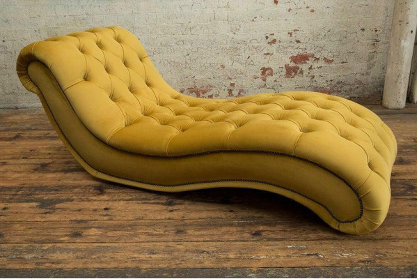 Chesterfield Szezlong Sofa Leżak Leżak Relaks Leżaki Skóra