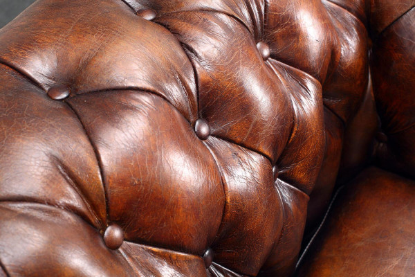 Chesterfield Sofa Couch Podkładka 1 miejsce do siedzenia Fotel Sofas Design Podkładka Skóra Nowość