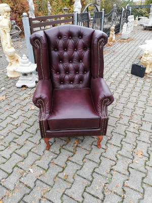 Fotel EarsFotel Chestefield Krzesło Siedziba Podkładka Couch Lounge Oryginalna Skóra Nowość!