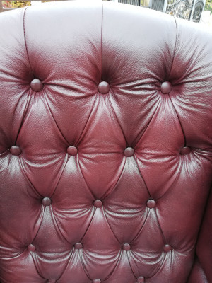 Fotel EarsFotel Chestefield Krzesło Siedziba Podkładka Couch Lounge Oryginalna Skóra Nowość!