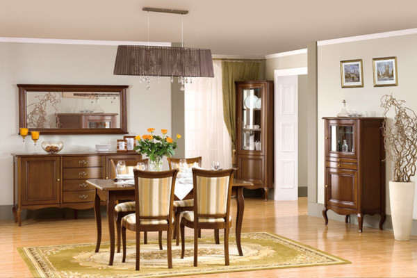 Prawdziwe drewno drewniany stół Classic stoły Tabela Stół obiadowy Okrągły stół Royal - Model ZB-3