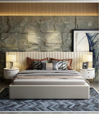 Designerskie łóżko Sypialnia Podwójne łóżko łóżko Skóra Hotel Luxury Podkładka 180/200cm