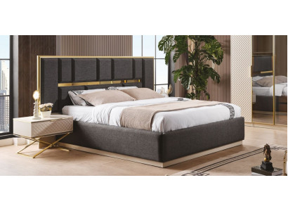 Elegancka Sypialnia Zestaw 3 nowoczesnych luksusowych mebli Beige Kolory