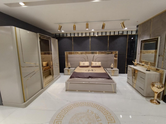 Modern Kredens z Lustro Luxury Moder design Sypialnia Drewno Zestaw 2 sztuki.
