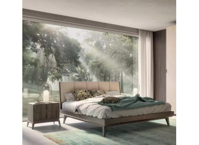 Sypialnia Zestaw Łóżko 2x Szafki nocne Design Luksusowe nowe 3-częściowe Nowoczesne łóżka