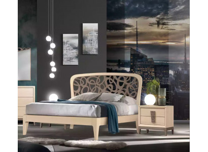 Sypialnia Zestaw Łóżko 2x Szafki nocne Design Meble nowy 3-częściowy Modern Drewno