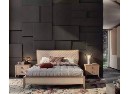 Sypialnia Zestaw Łóżko 2x Szafki nocne Design Luksusowy nowy 3-częściowy Modern Drewno