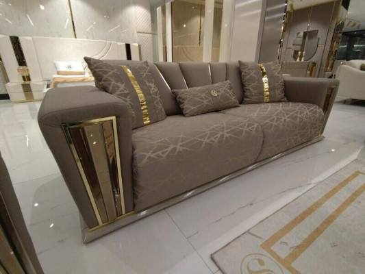 Nowoczesny Zestaw sofowy 3+3+1 miejsce do siedzenia Fotel Włókienniczy 3 Sofa do siedzenia 3-częściowa. Projekt zestawu Nowy