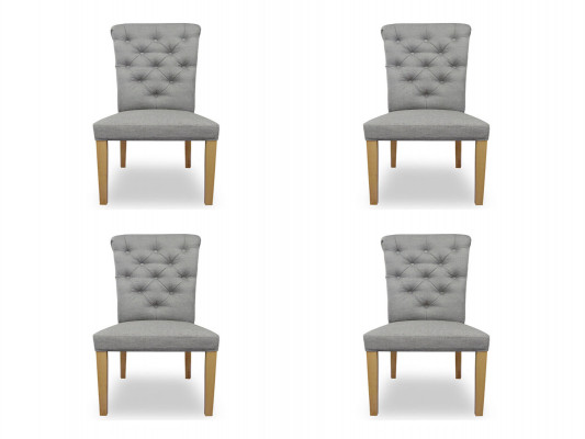 4x Krzesła Krzesło Podkładka Design Lounge Siedziba Lehn Ustawić Fotel Chesterfield