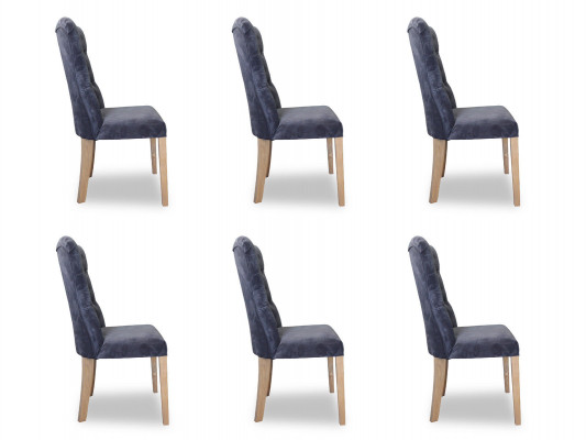 6x Krzesła Krzesło Podkładka Design Chesterfield Ustawić Fotel Kompletny Zestaw