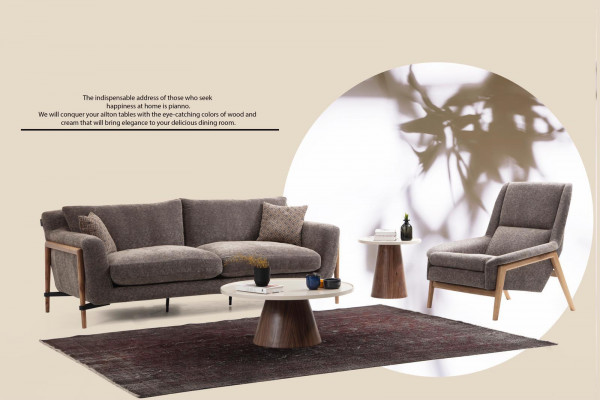 Sofa trzyosobowa 3 miejsce do siedzenia Materiał Nowoczesne sofy Design Salon Szary