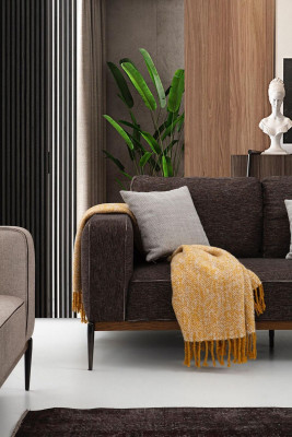 Zestaw sofowy 221 miejsce do siedzenia Sofa Ustawić Sofy Beżowe Fotel Nowoczesny Zestaw