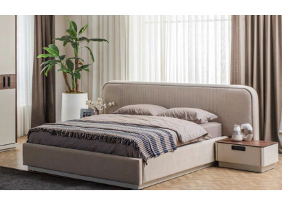 Stylowa Sypialnia Meble Designer Podkładka Podwójne łóżko 2x Szafki nocne