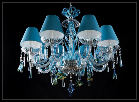 Blue Lampa sufitowa Lights Design żyrandol Lampy żyrandol kryształ
