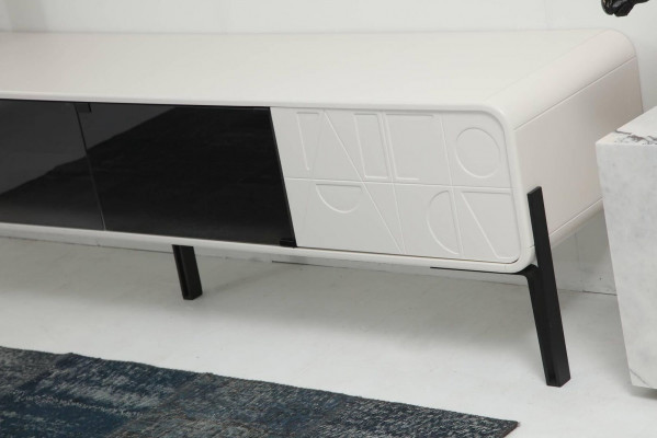 Jednostka ścienna RTV Półki Szafa Szafka RTV Zestaw Drewno Modern Biały