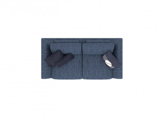 Salon Niebieska Dwuosobowa Sofa Kanapa Nowoczesny Design Sofa Włókienniczy