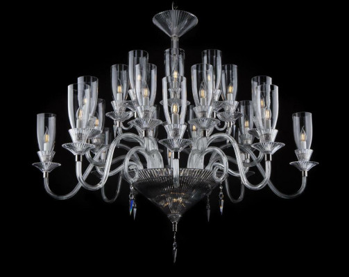 XXL Lampa 26x żyrandol Pałac Villa D'Este Światła kryształowej Lampy żyrandol