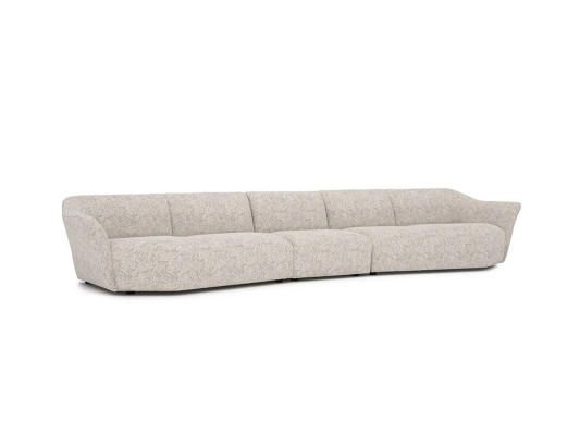 Sofa pięcioosobowa rozkładana 440cm do salonu Białe umeblowanie Włókiennicze Meble tapicerowane