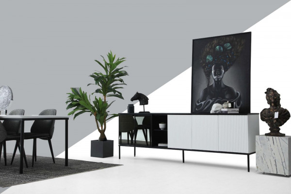 Kredens Kredens Drewno Nowoczesny Biały Salon Komody Design