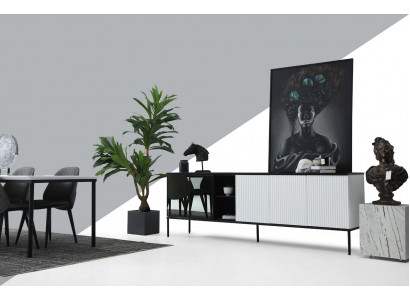Kredens Kredens Drewno Nowoczesny Biały Salon Komody Design
