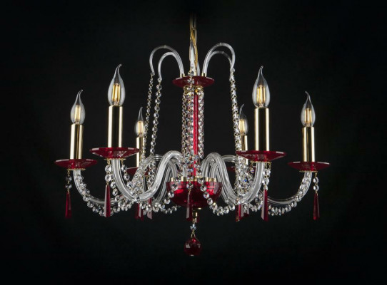 żyrandol Lampa w stylu antycznym, osłona na czerwone światło Lampy żyrandol Lampa kryształ