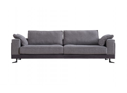 Szara Podkładka 4-miejsce siedzące Sofa Salonowa Sofa Czteroosobowa Luksusowe Meble