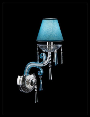 Lampa ścienna Bohemia niebieska żyrandol Lampa Lampenwelt kinkiet Lampy