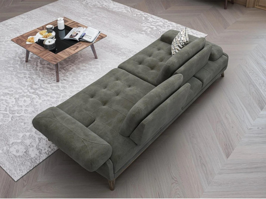 Szara Sofa Dwuosobowa Meble Tapicerowane Meble Luksusowy Salon Podkładka Materiał