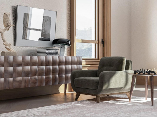 Pokój dzienny Fotel Luxury Podkładka Materiał Włókienniczy TapicerkaMeble Fotel