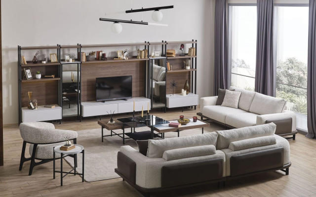 Zestaw sofowy 331 miejsce do siedzenia 3х Stoliki do zestawu Luksusowy designerski zestaw do salonu