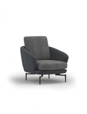 Szary Fotel Luksusowe Meble tapicerowane Living Room Design Włókienniczy PolsterFotel Nowość