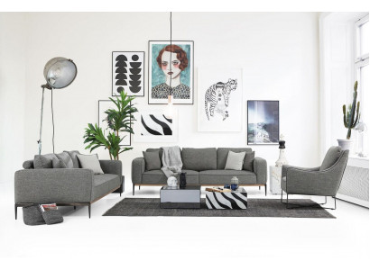 Zestaw sofowy 431 miejsce do siedzenia Sofa Nowoczesny zestaw materiałowy Szary Grupa Living Room