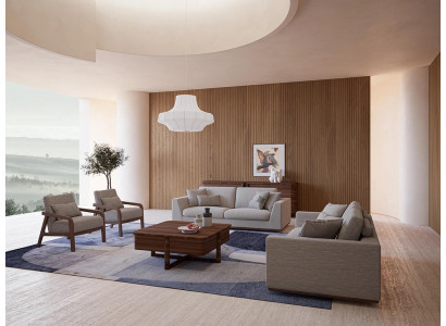 Designerski zestaw wypoczynkowy 3-częściowy dwumiejscowy kanapa meble tapicerowane 2x fotel do salonu