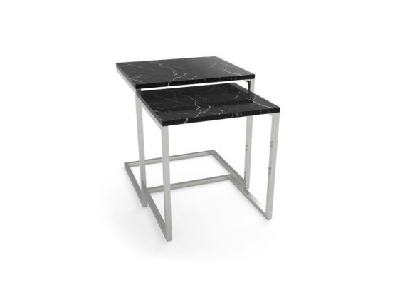 Stolik Meble do salonu Materiał Czarny Stal nierdzewna Design Tabela