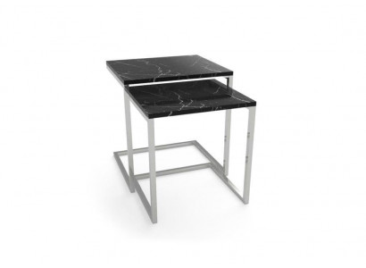 Stolik Meble do salonu Materiał Czarny Stal nierdzewna Design Tabela